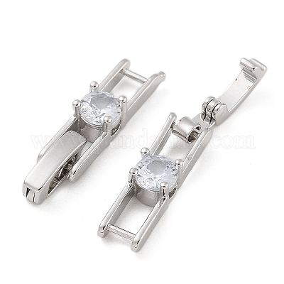 Стойки обшивки латунь микро проложить кубического циркония часы группы застежками KK-A234-016P-02-1