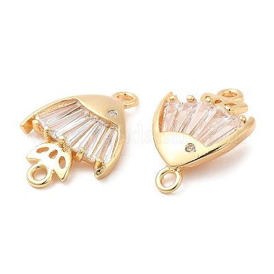 Подвески из латуни и прозрачного стекла KK-F860-76G-1