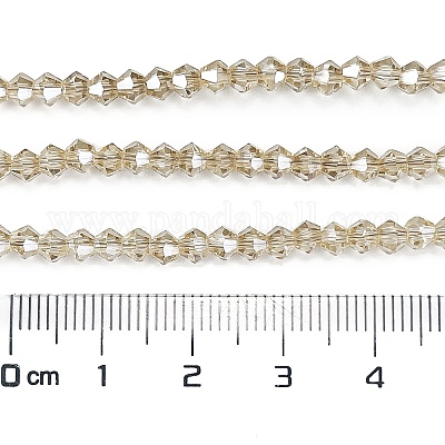 Прозрачные стеклянные бусины гальваническим пряди EGLA-A039-T3mm-UA08-1