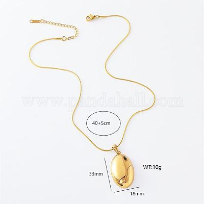 3 шт. минималистичные овальные подвески из нержавеющей стали для женщин EW5864-1