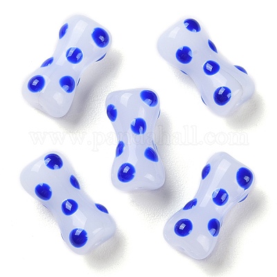 Ручной работы ухабистым Шарики Lampwork LAMP-C012-01B-1