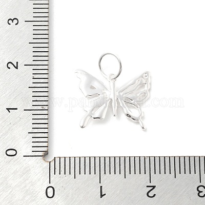 925 подвеска в форме бабочки из стерлингового серебра с прозрачными кубическими цирконами STER-S013-03S-1