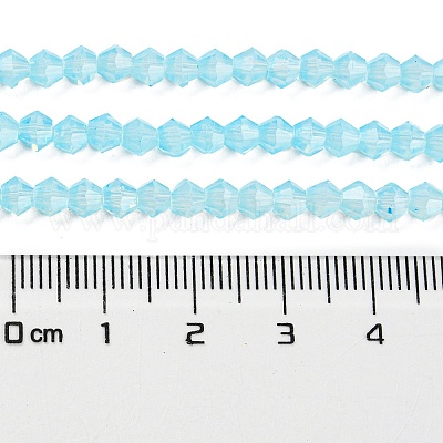 Запекание окрашенные прозрачные стеклянные бусины нити DGLA-F029-J4mm-10-1