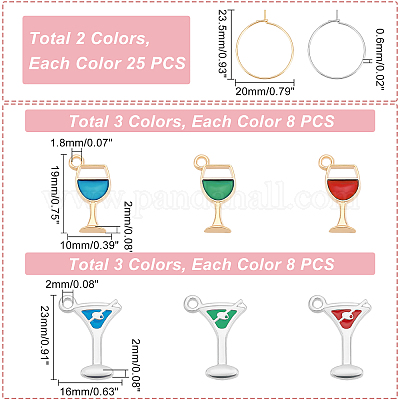 Набор для самостоятельного изготовления подвески для бокала вина DIY-UN0003-39-1