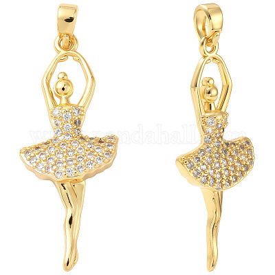 6шт латунные подвески с микропаве и кубическим цирконием KK-BBC0020-21-1