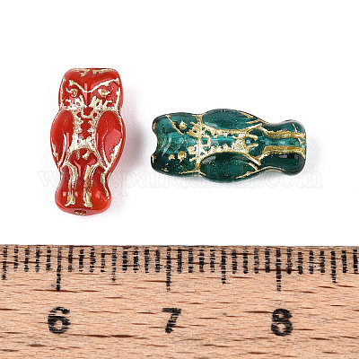 Стеклянные бусины в виде совы GLAA-T025-33M-1