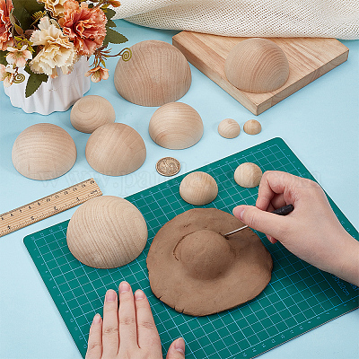 12 шт. 12 стиля деревянных кабошонов WOOD-BC0001-41-1