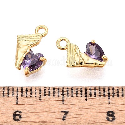 Латунные микро проложить кубического циркония подвески KK-N263-96A-G-1