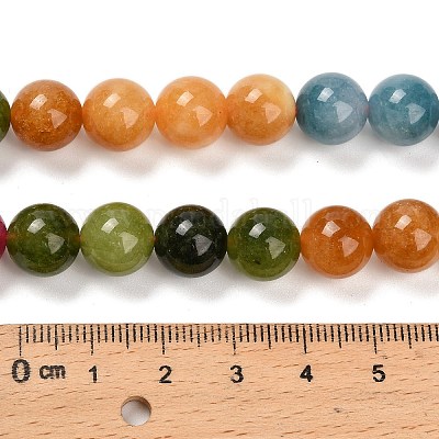 Бусины из натурального белого нефрита G-Z097-A01-10mm-C-1