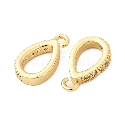 Латунные микро проложить четкие кубического циркония кулон поручительств KK-G542-03G-01-1