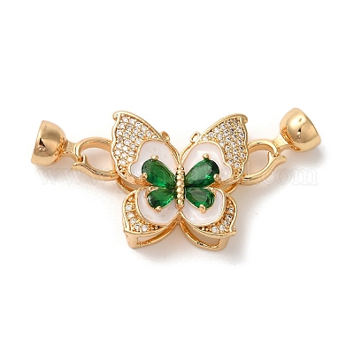 Латунные микро проложить кубического циркония раз за застежками KK-A227-36G-1