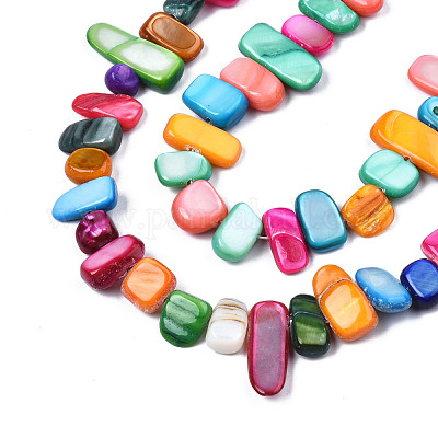 Нити бусин из натуральных трохоидных/трохус ракушек SHEL-S258-082-B08-1