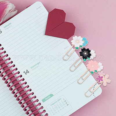 4 шт. эмалевые и железные скрепки из сплава сакуры IFIN-FH0001-70-1