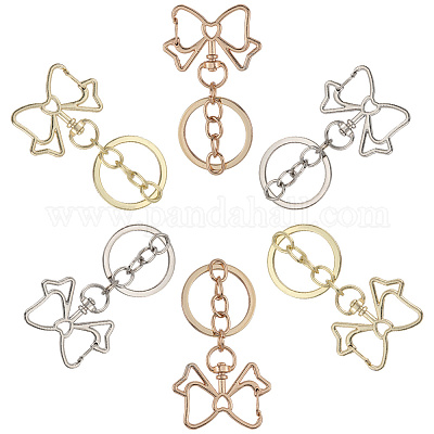 18 шт. 3-х цветные застежки для брелка из сплава KEYC-SC0001-75B-1