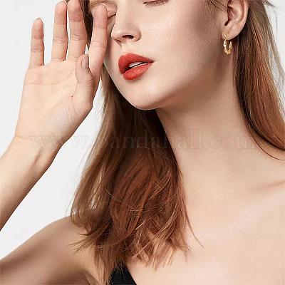 Круглые серьги-гвоздики из нержавеющей стали для женщин JE1106A-1