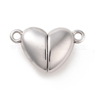 Stainless Steel PVD Heart Shaped Magnetic Clasp / SBB0328