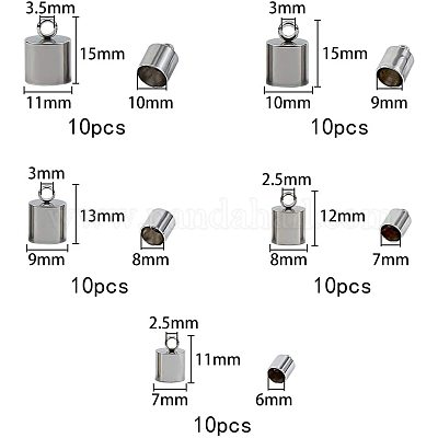 Гладкая поверхность наконечников шнура из нержавеющей стали 304 STAS-UN0002-03P-1