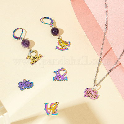 12 шт. 3 стиля ко Дню святого Валентина ионное покрытие (IP) 201 нержавеющая сталь шармы STAS-UN0030-05-1