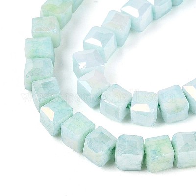 Антикоррозийные гальванические стеклянные бусины GLAA-T025-4mm-10B-1