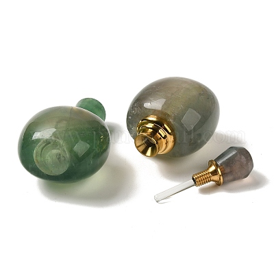 Флаконы для духов с капельницей из натурального флюорита DJEW-H010-05G-03-1