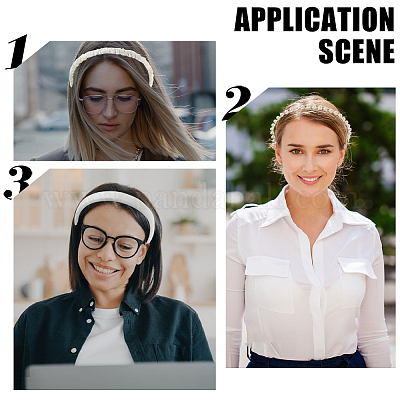 Элегантные тканевые резинки для волос AJEW-WH20033-045D-1