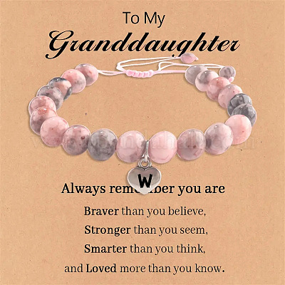 Браслеты из натуральной розовой зебровой яшмы с круглыми бусинами и эластичными бусинами WGC8311-23-1