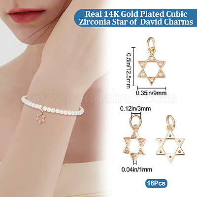 Латунные микропаве прозрачные кубические циркониевые подвески KK-BBC0007-25-1