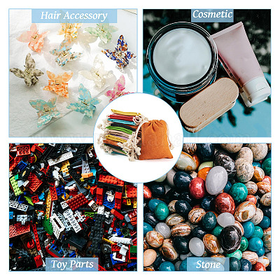 22 шт. 11-х цветные прямоугольные тканевые упаковочные мешочки ABAG-TA0001-87B-1