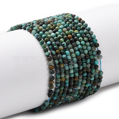 Бусы натуральная африканская бирюза (яшма) G-Z116-A20-2mm-1