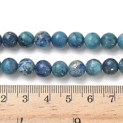 Нити из окрашенных натуральных доломитовых бусин G-D337-8mm-D06-1