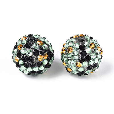 Тема Хэллоуина круглые смоляные стразы бусины OACR-T028-66E-1