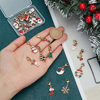 Рождественские украшения из сплава эмали HJEW-FG00002-1