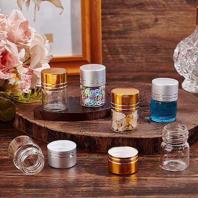 30 шт. 2-х цветные прозрачные стеклянные бутылки-контейнеры для бусин CON-PH0002-99-1