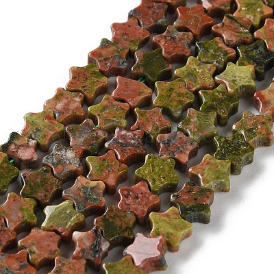 Природные Unakite бисер нитей G-G085-B53-02-1