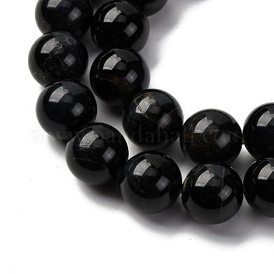 Нити железных бусин натурального синего тигрового цвета G-G286-A03-12mm-1