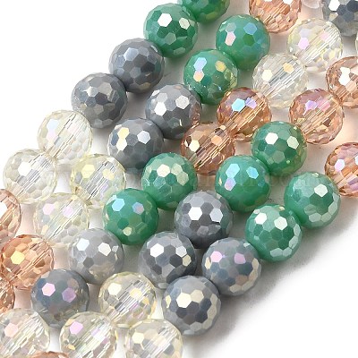 Стеклянные бусины с гальваническим покрытием  EGLA-D300-06-8mm-04-1