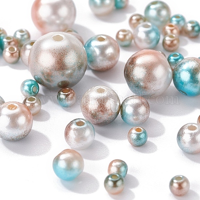 497шт 5 стиля радуги абс пластик имитация жемчуга OACR-YW0001-09A-1