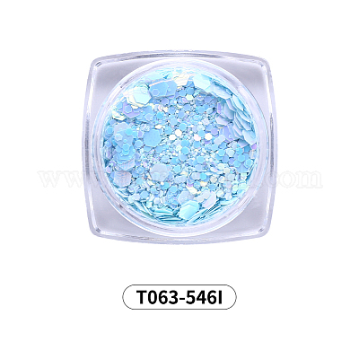 Шестиугольник блестящие аксессуары для украшения ногтей MRMJ-T063-546I-1