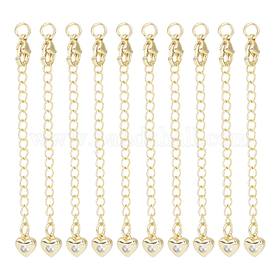 10 шт. латунный удлинитель цепи KK-UN0001-37-1