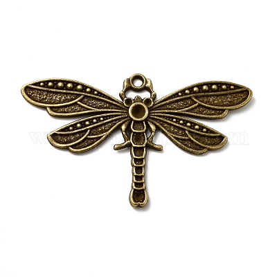 Тибетский стиль сеттинги сплава стрекоза кулон горный хрусталь TIBEP-922-AB-FF-1