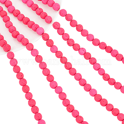 5 нить бусины из натурального вулканического камня G-AR0005-24-1