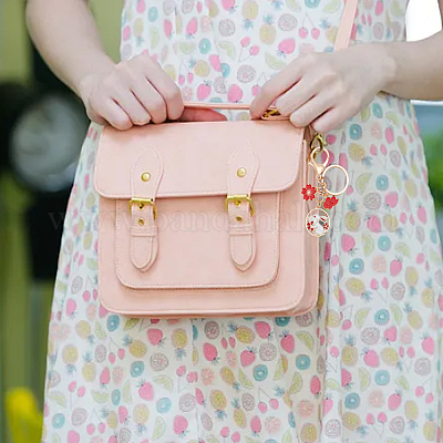 5 шт. 5-х стильный эмалированный брелок-подвеска в виде кролика с подвеской в виде сакуры и облака KEYC-DR0001-11-1