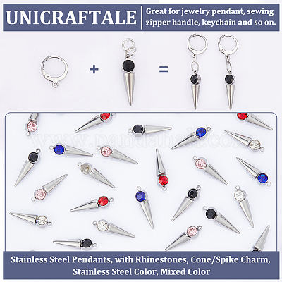 30 шт. подвески из нержавеющей стали 202 двух цветов STAS-UN0049-61-1