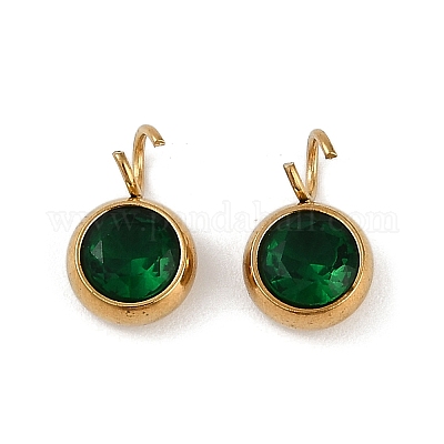 Ионное покрытие (ip) 304 нержавеющая сталь микропаве кубический цирконий подвески STAS-Z094-02G-03-1