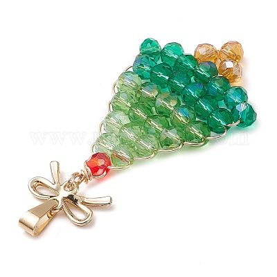 Подвески из золотого стекла и сплава PALLOY-JF02985-1