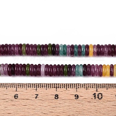 Окрашенные природные белый нефрит бисер пряди G-T142-6mm-05A-1