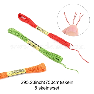 7 комплект 7-х цветных хлопковых ниток для вязания крючком OCOR-FS0001-02B-1