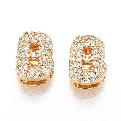 Латунные микропаве из прозрачного кубического циркония KK-T071-17G-B-1