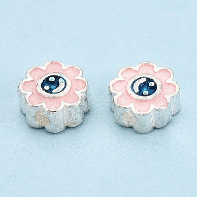 925 бусина из стерлингового серебра с эмалью STER-T008-36C-1