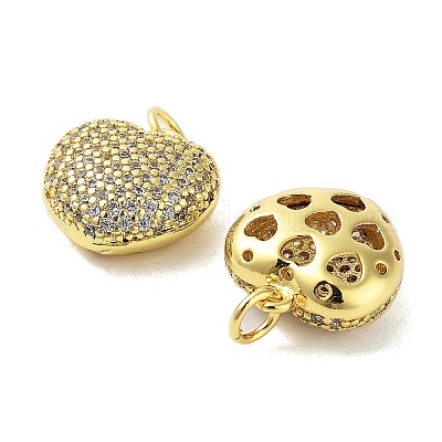 Латунные микропаве прозрачные подвески с фианитом KK-A205-06G-1